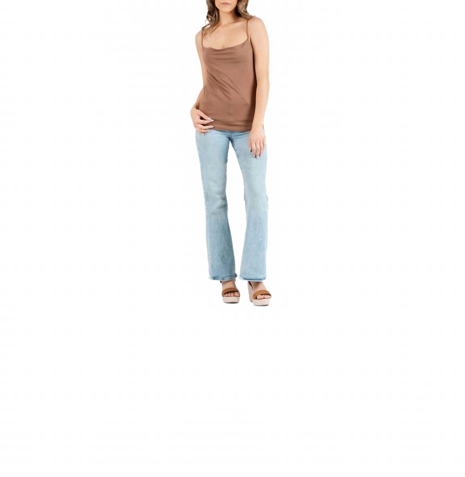 Couture Kelsie Drape Cami In Acorn