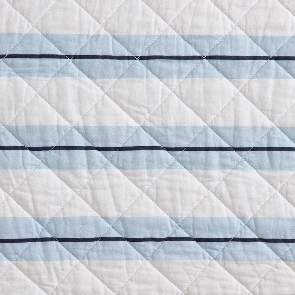 Nautica Tim Stripe Blue King Quilt Set