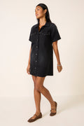 Women's SS Studded Denim Dress