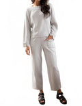 Feather Lux Knit Travel Pant In Grey