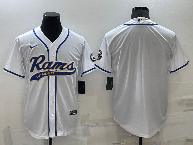 Men's Los Angeles Rams White Blank jersey