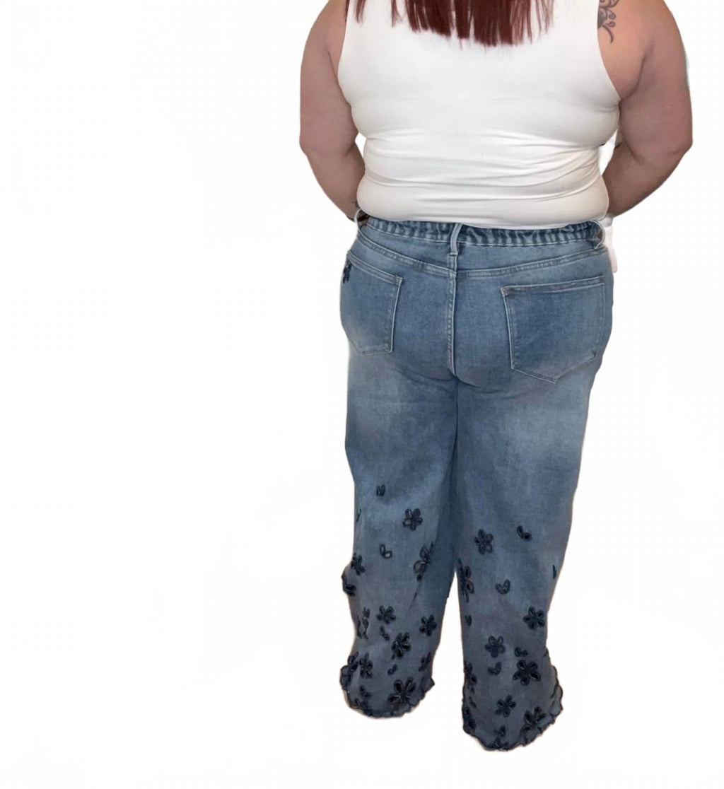 Wallflower Cutout Denim Jeans In Blue