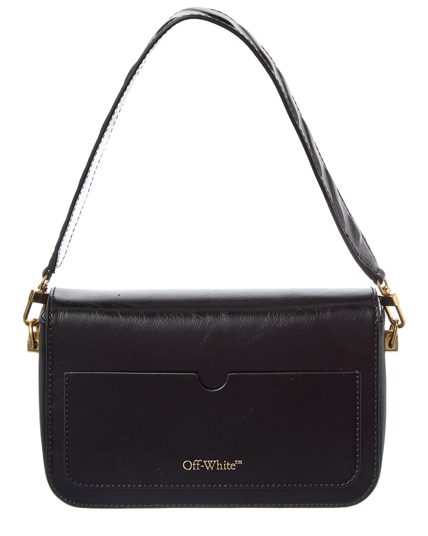 Off-White Binder Medium Leather Clutch