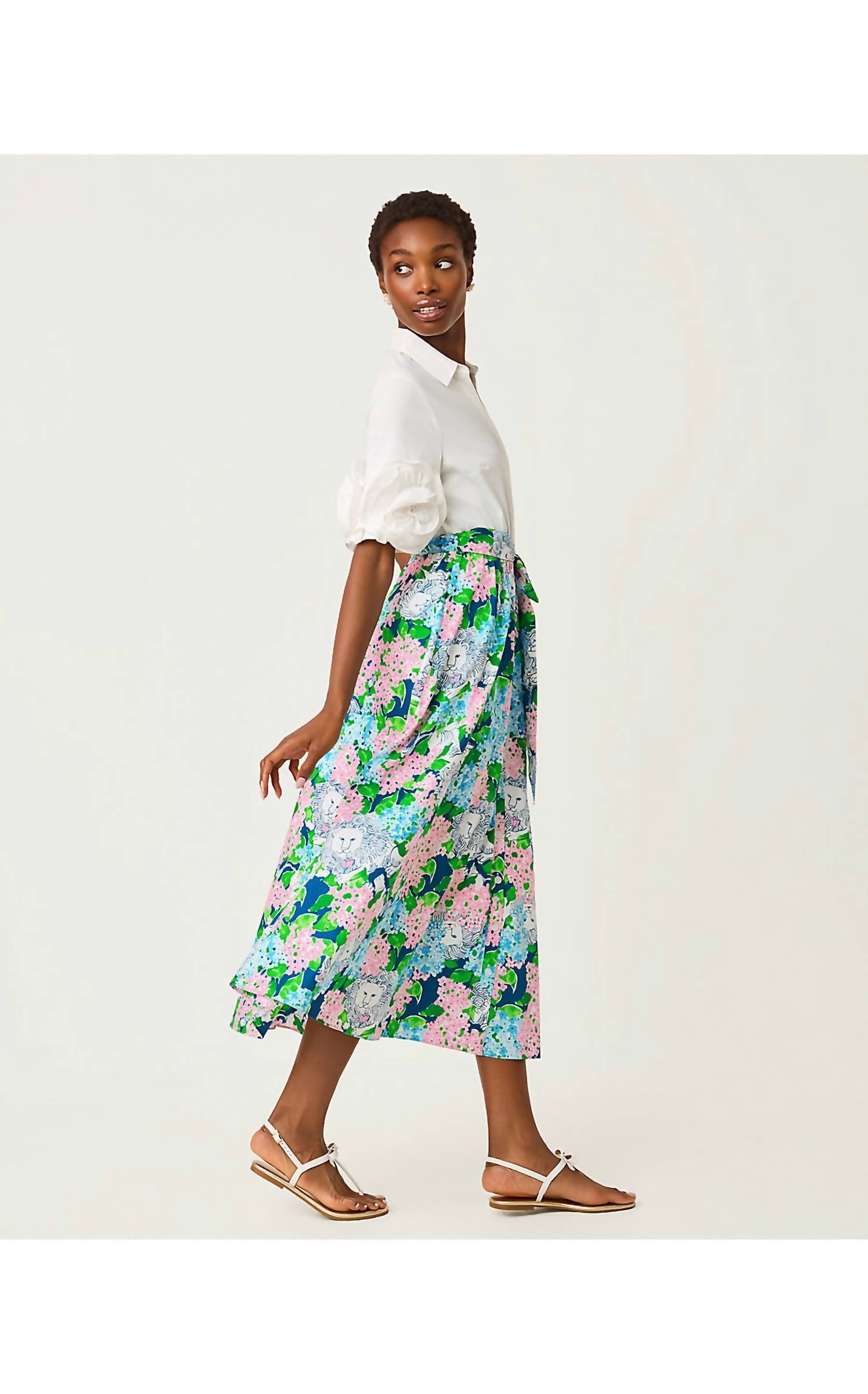 Sonaire Midi Shirtdress In Starlight Navy/lydia The Lion
