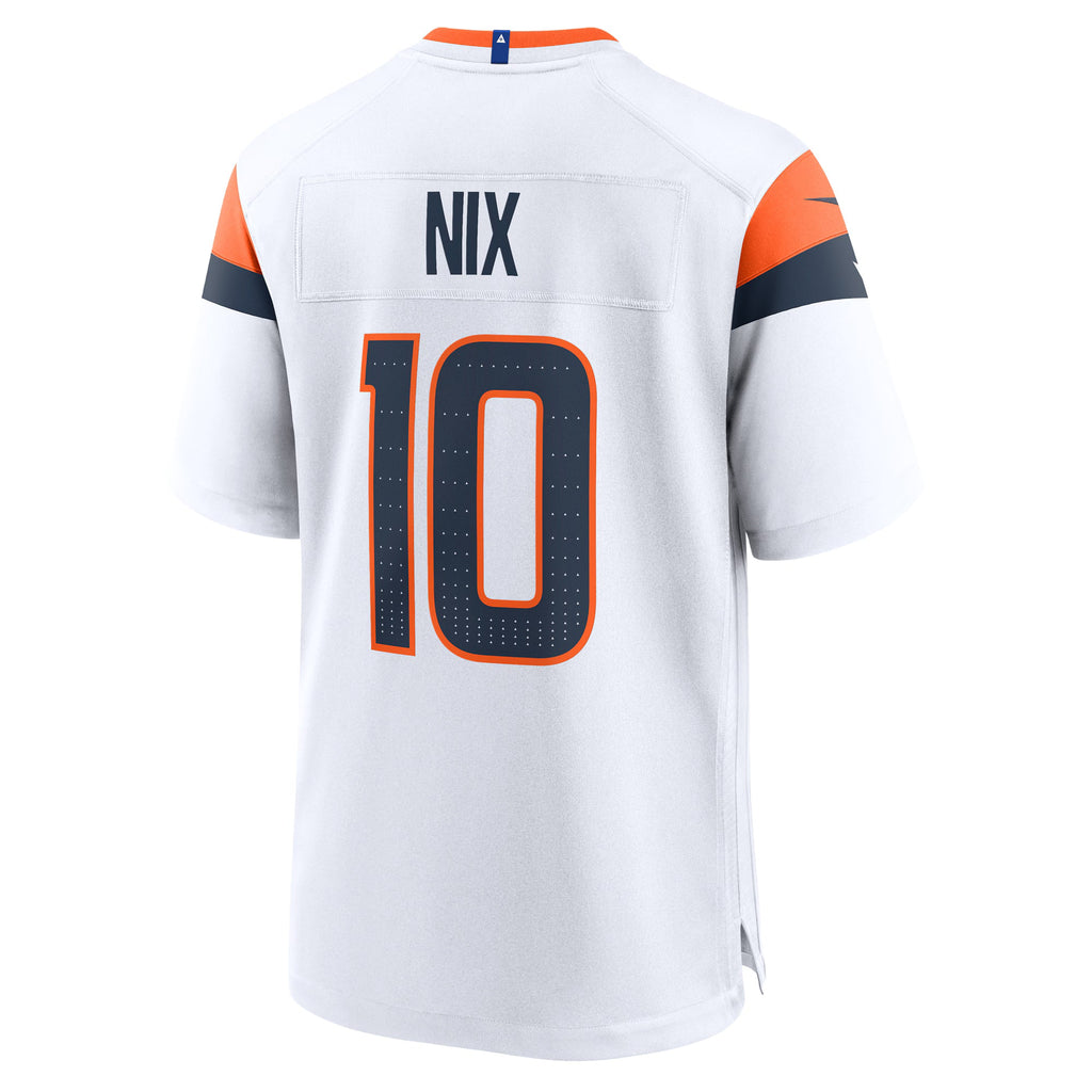 Denver Broncos Bo Nix White Game Jersey