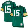 Green Bay Packers Bart Starr Mitchell & Ness Green Big & Tall 1968 Retired Player Replica Jersey