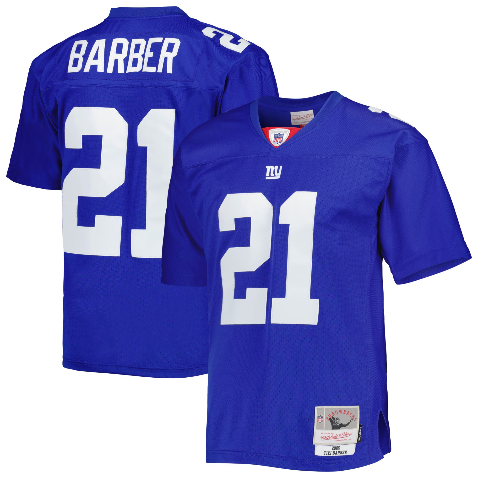 New York Giants Tiki Barber Mitchell & Ness Royal Legacy Replica Jersey