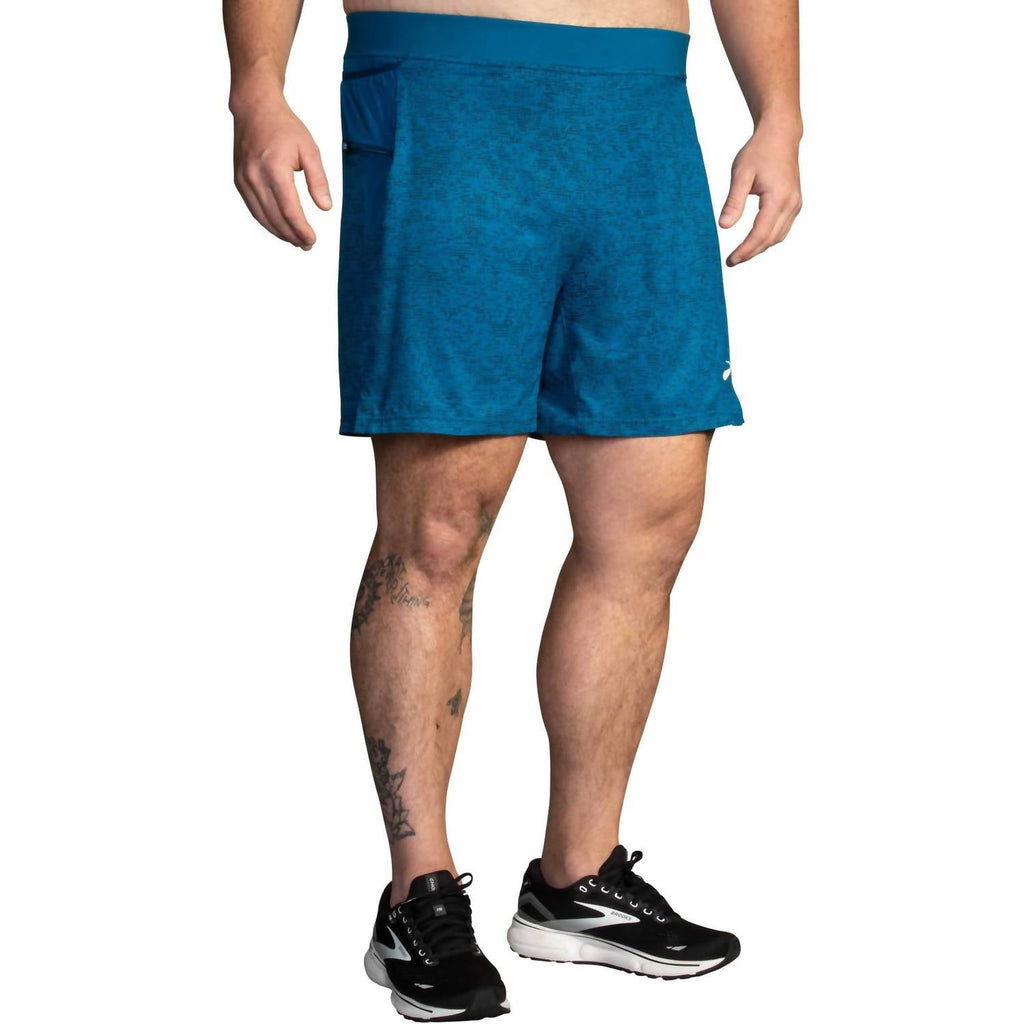 Sherpa 7" 2-In-1 Shorts In Dark Ocean Terrain Print