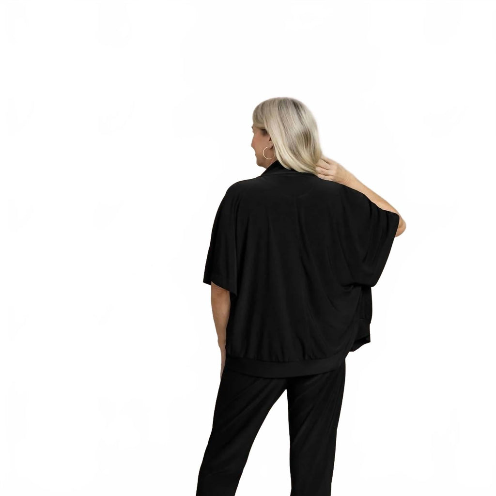 Wing Zip Up Jacket In Black