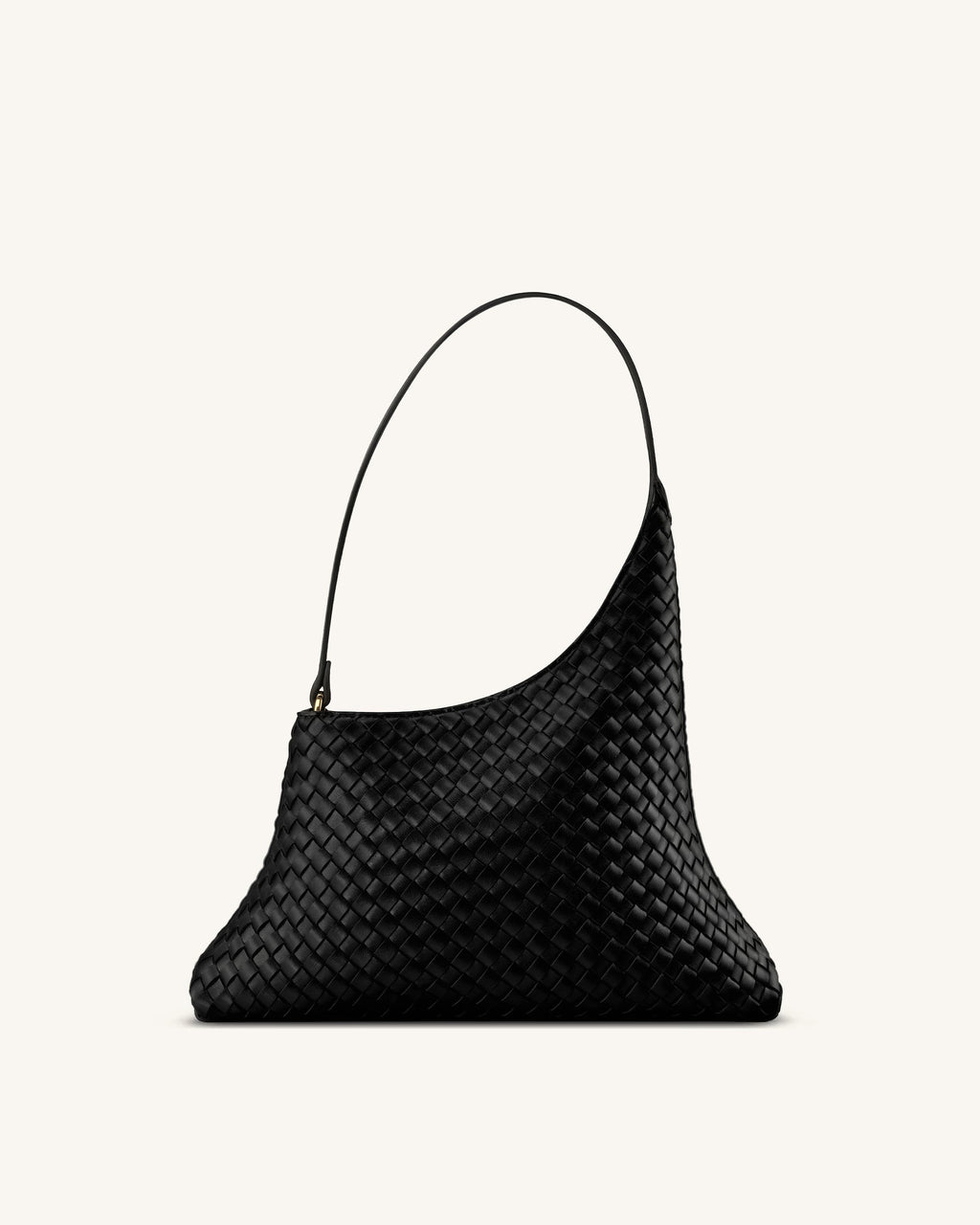 Lyra Woven Shoulder Bag - Black