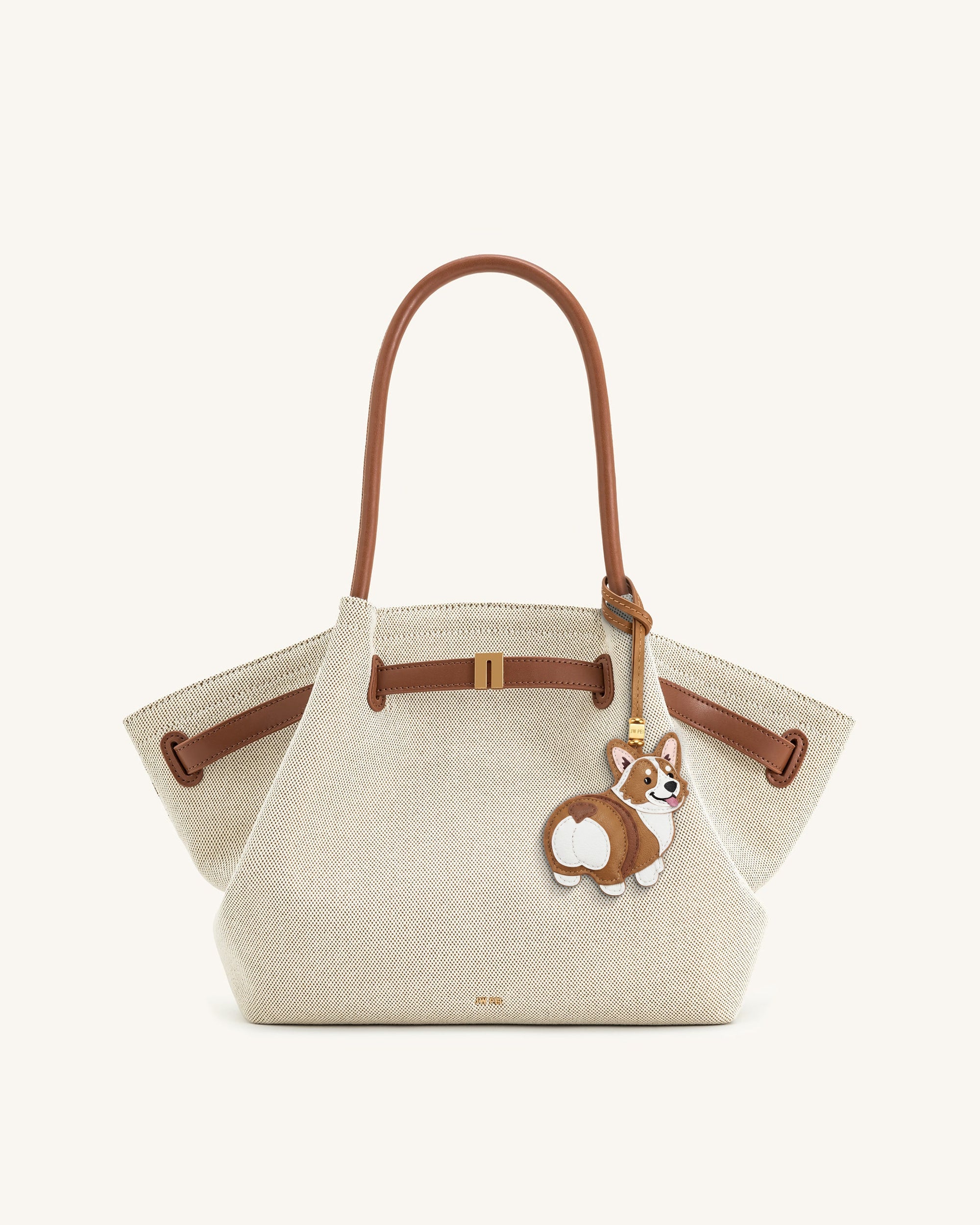 Corgi Bag Charm - Tan Multi