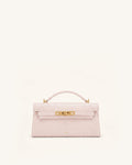 Noor Top Handle Bag - Pink Croc