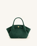 Hana Mini Faux Suede Tote Bag - Forest Green