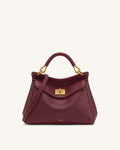 Lucia Classic Top Handle Bag - Deep Burgundy