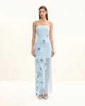 Orchid Embroidered Dress - Light Blue
