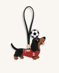 World Cup Dachshund Soccer Jersey Bag Charm - Red