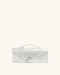 Celeste Envelope Top Handle Bag - Silver Lizard Texture