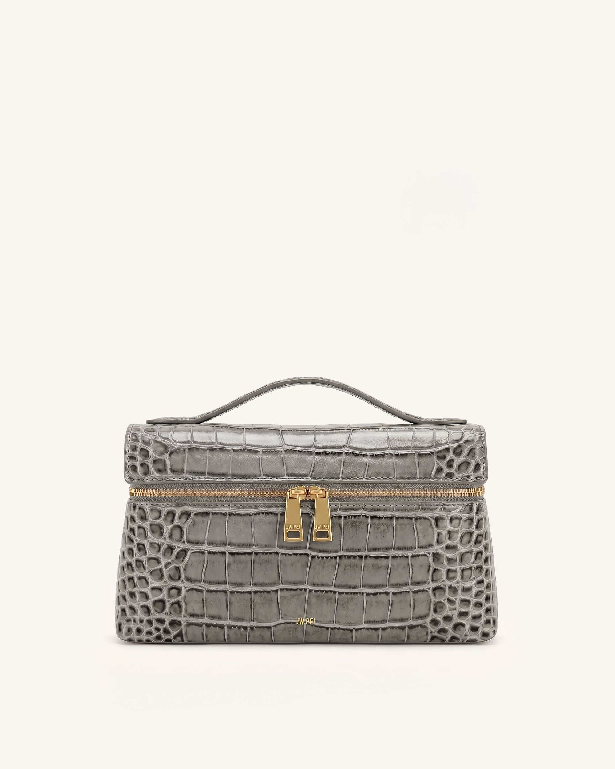 Thea Top Handle Bag - Grey Croc