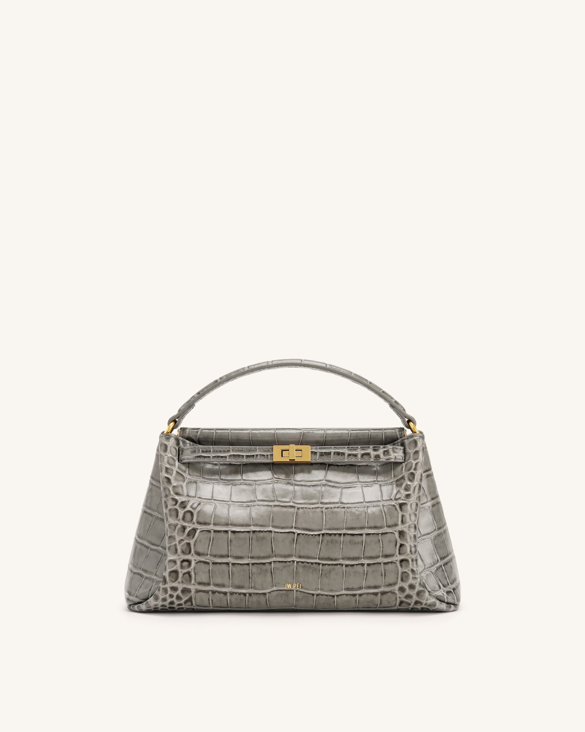 Carmen Top Handle Bag - Grey Croc