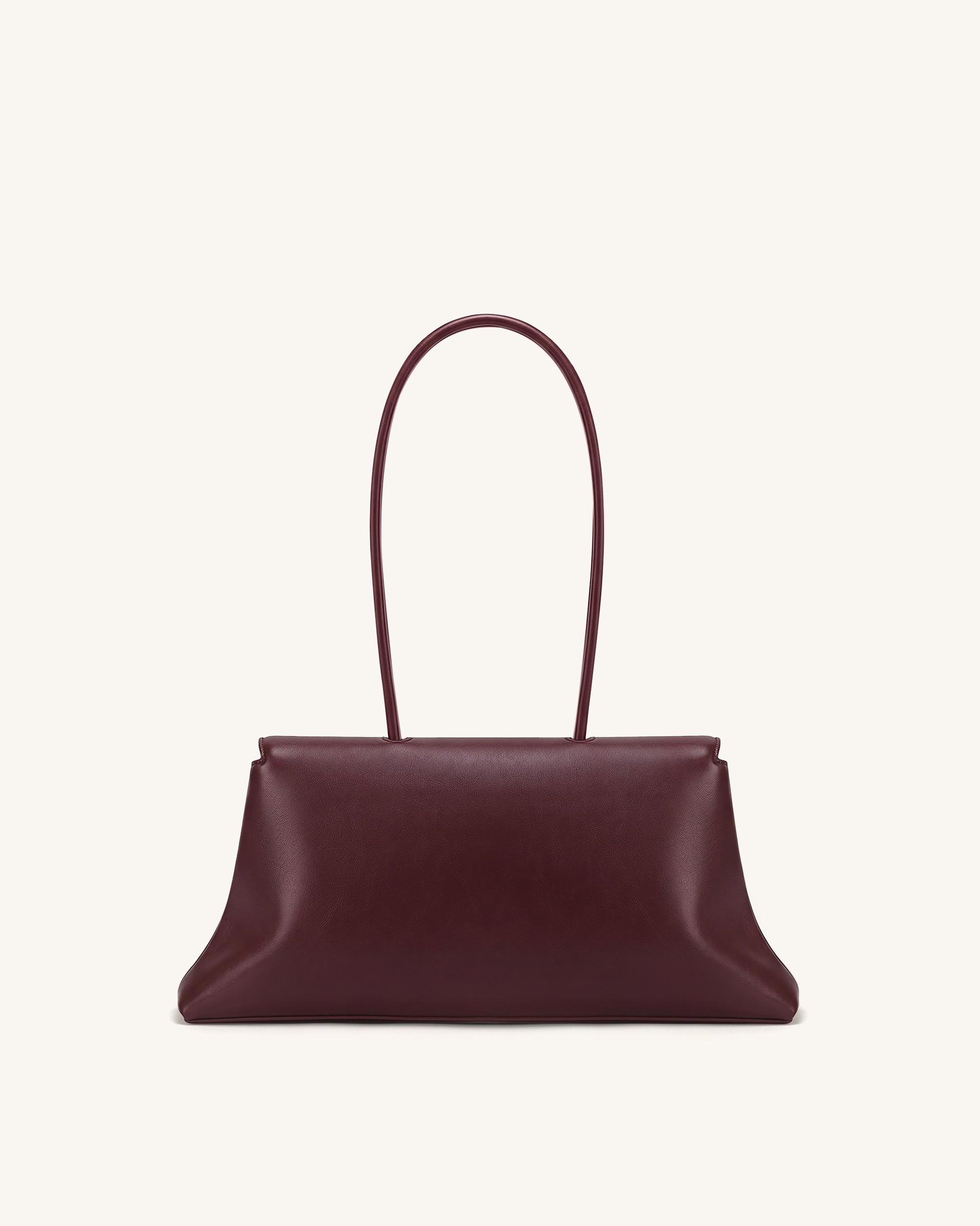 Selene Lock Flap Shoulder Bag - Burgundy