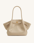 Hana Large Tote Bag - Elephant Grey Croc