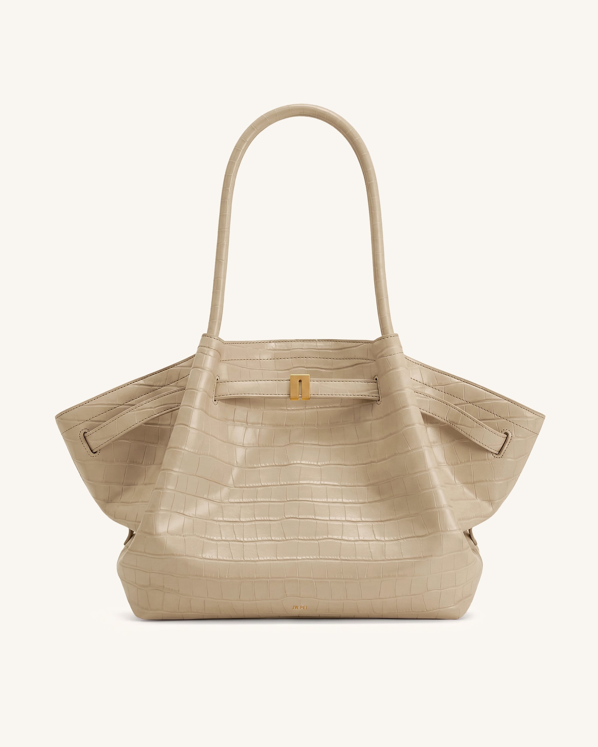 Hana Large Tote Bag - Elephant Grey Croc