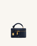 Cleo Box Shape Top Handle Bag - Navy Blue