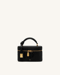 Cleo Box Shape Top Handle Bag - Ink Black
