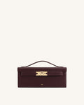 Bria Structured Top Handle Bag - Deep Burgundy