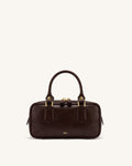 Odette Boston Top Handle Bag - Dark Brown