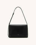 Isolde Flap Shoulder Bag - Black