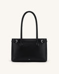 Camille Buckle Strap Tote Bag - Black