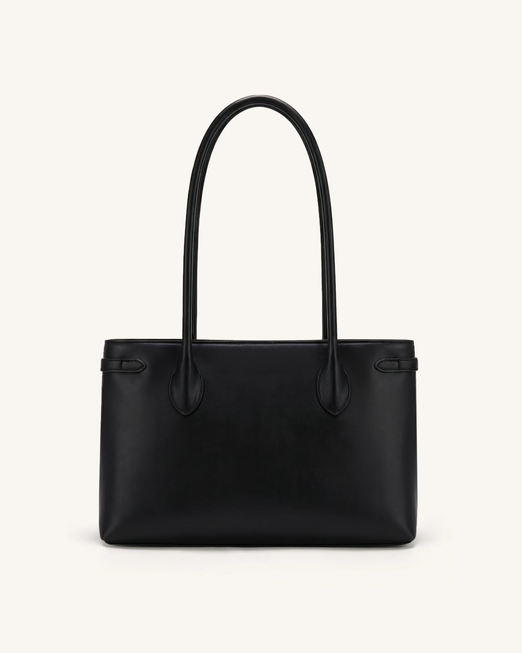Camille Buckle Strap Tote Bag - Black