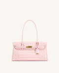 Yara Shoulder Bag - Sakura Pink Croc