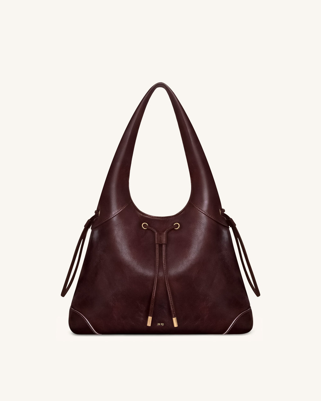 Celandra Drawstring Hobo Bag - Deep Burgundy