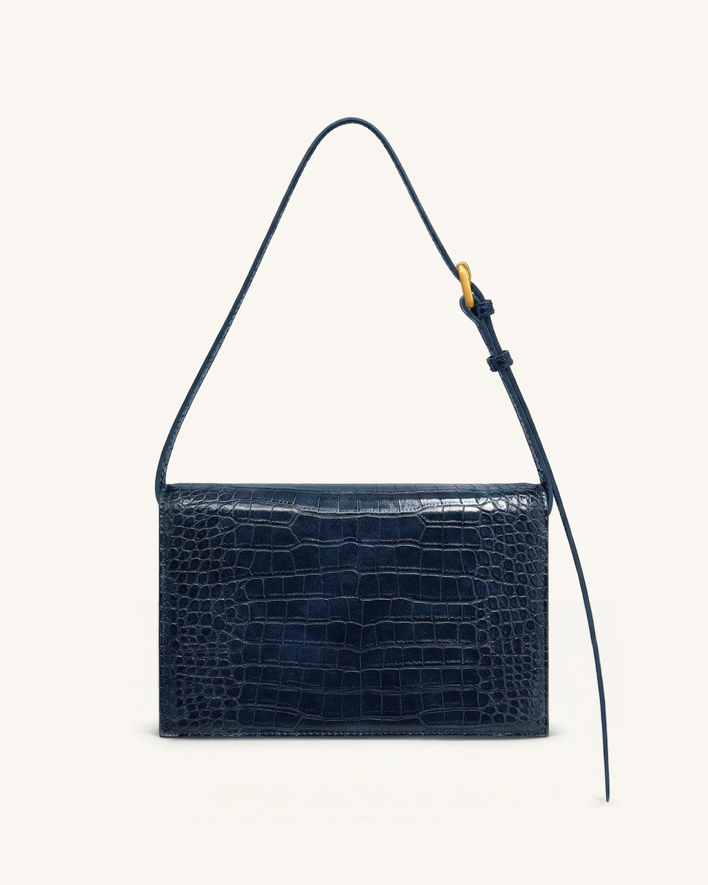 Clio Envelope Crossbody Bag - Navy Croc
