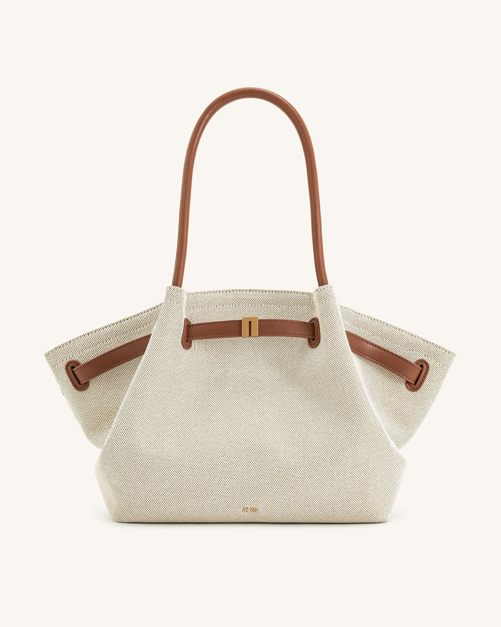 Hana Large Tote Bag - Brown Canvas