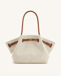 Hana Large Tote Bag - Brown Canvas