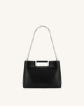 Elodie Chain Handle Top Handle Bag - Black