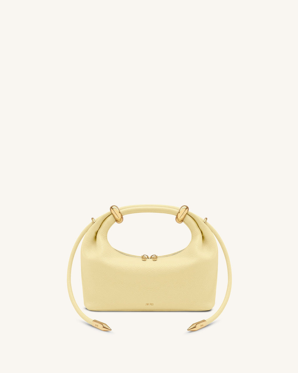 Ellie Metal Ring Embellished Top Handle Bag - Lemon Yellow