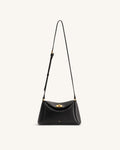 Greta Twist-Lock Crossbody Bag - Black