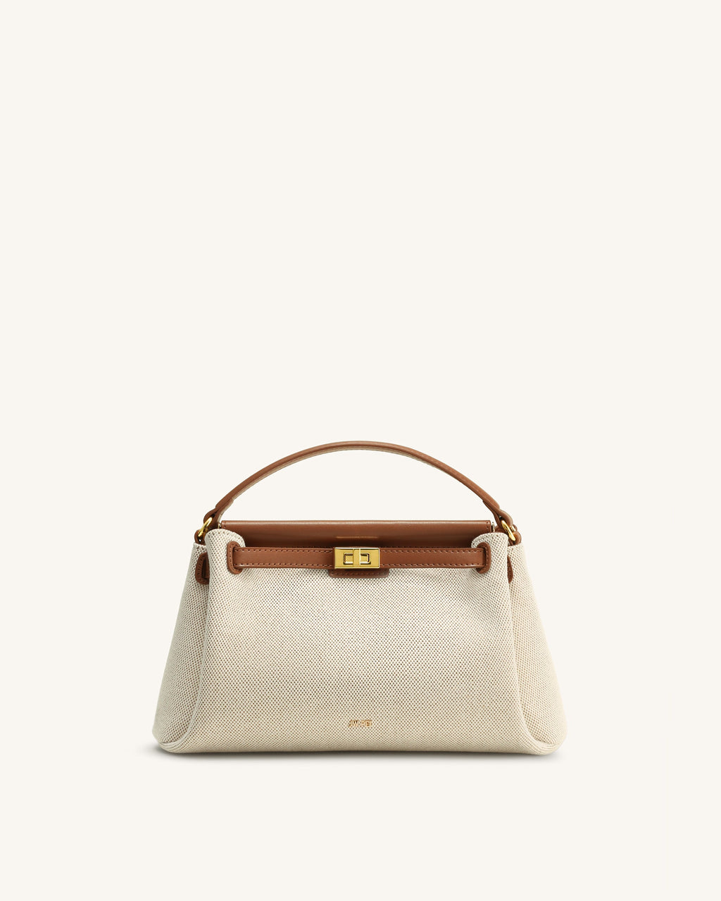 Carmen Top Handle Bag - Brown Canvas