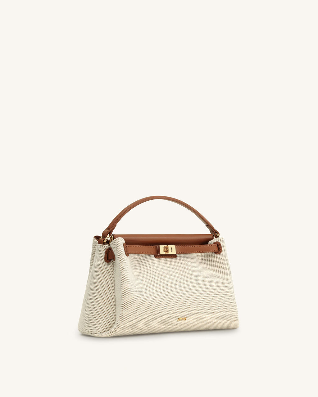 Carmen Top Handle Bag - Brown Canvas