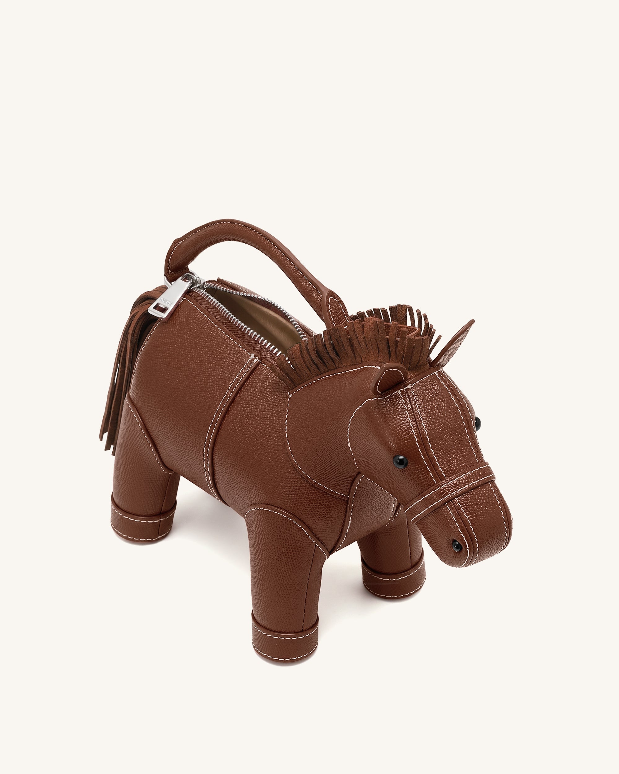 Harper Horse Top Handle Bag - Brown