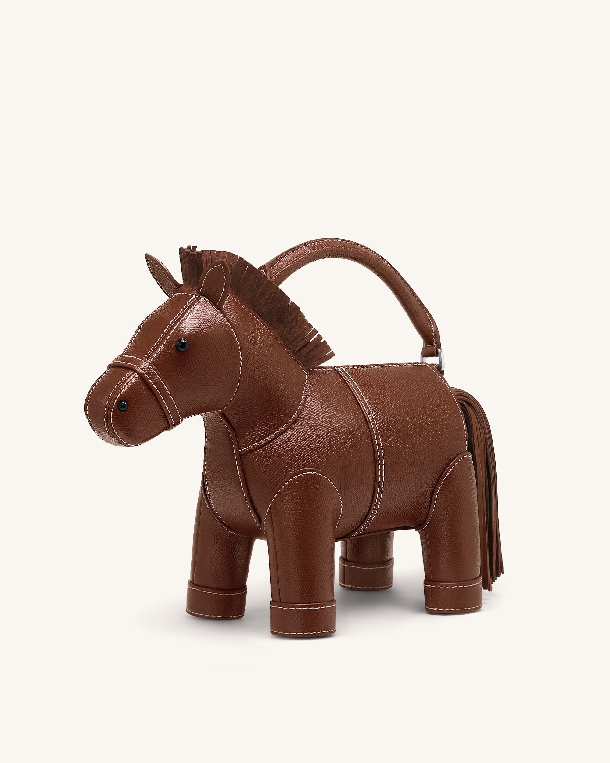 Harper Horse Top Handle Bag - Brown