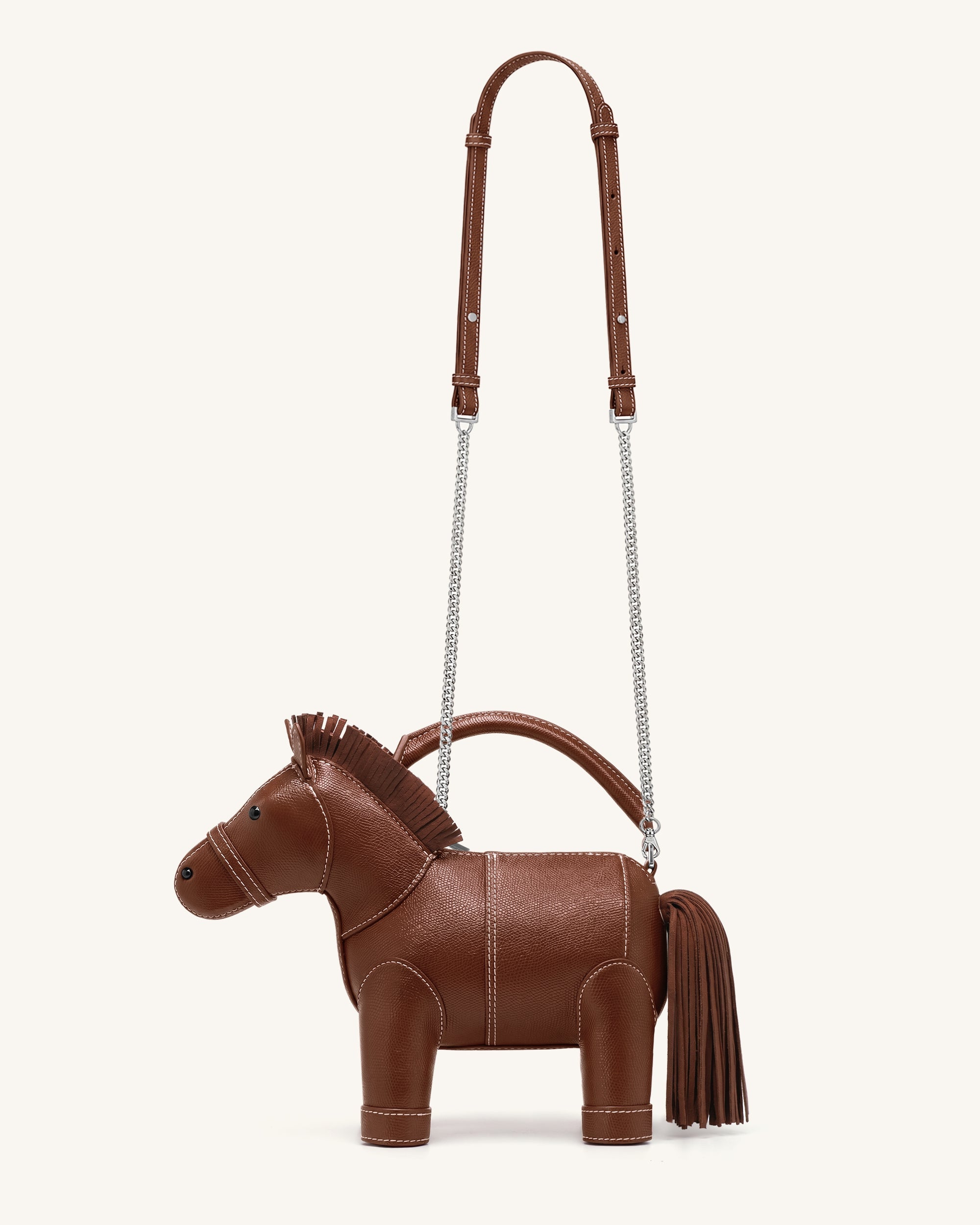 Harper Horse Top Handle Bag - Brown