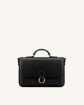 Mirelle Pebbled Top Handle Satchel - Black
