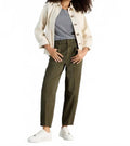 Aubrey Barrel Trousers In Khaki Green