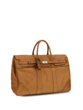 Brunello Cucinelli Men Leather Travel Bag With Logo