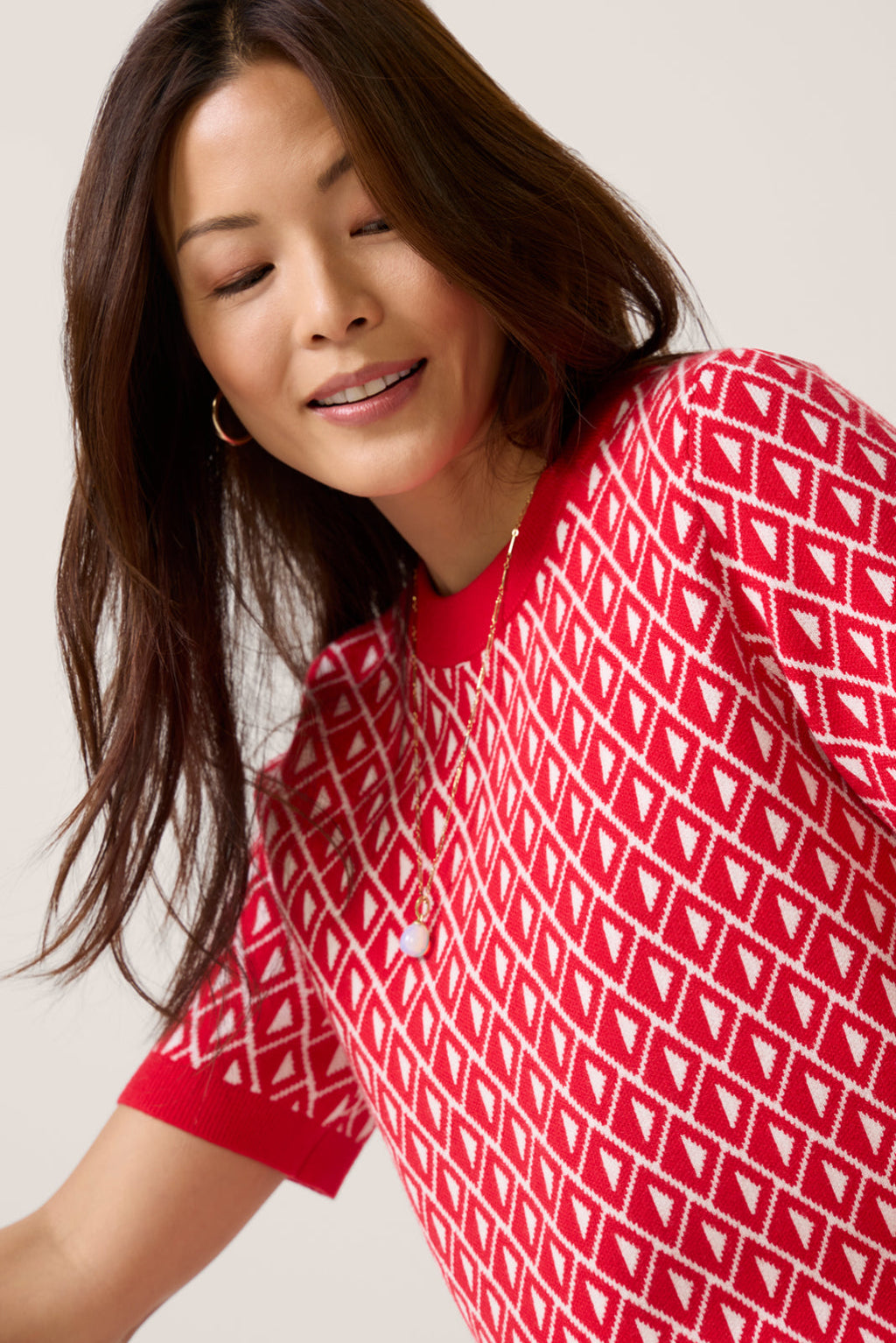 Women's Clara Geo Short Sleeve Sweater T-Shirt